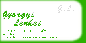 gyorgyi lenkei business card